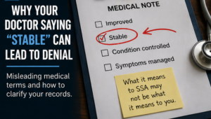 SSDI Denials Linked to “Stable” Medical Notes